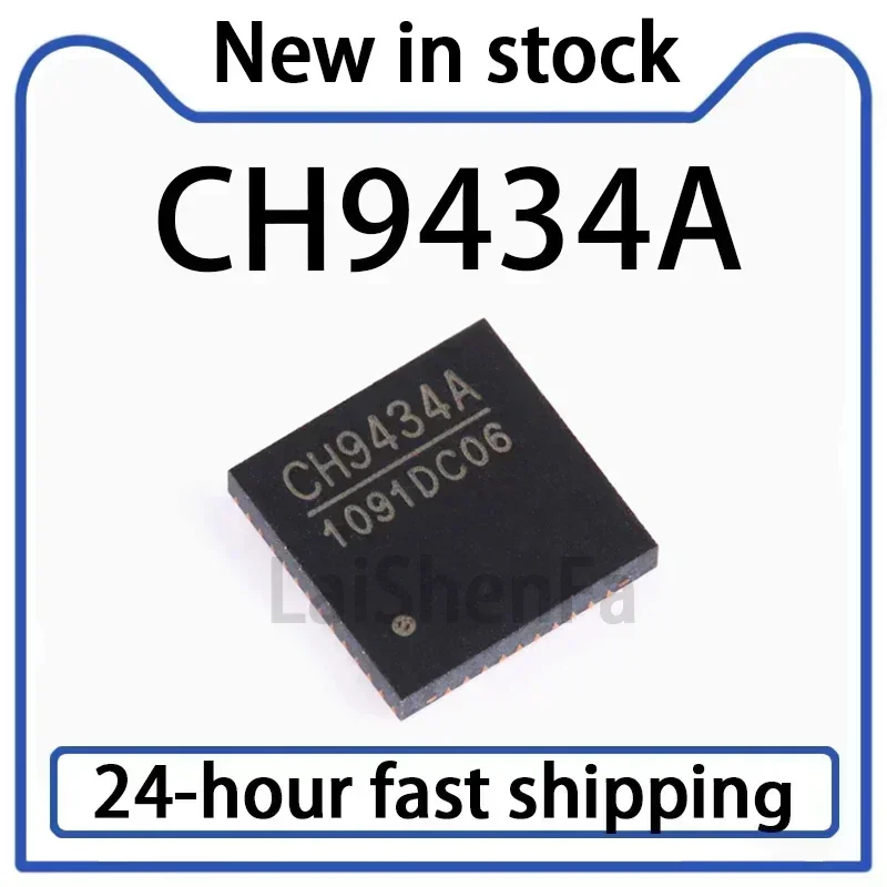 1PCS CH9434A QFN-48 SPI To Quad Serial Port Adapter Chip, Stock Available