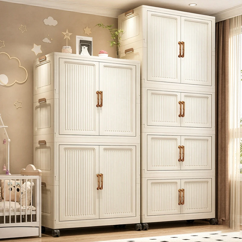 Large-Capacity Floor-Standing Closet Simple Economical Wardrobe Perfect for Small Rental Apartments Home Dormitory