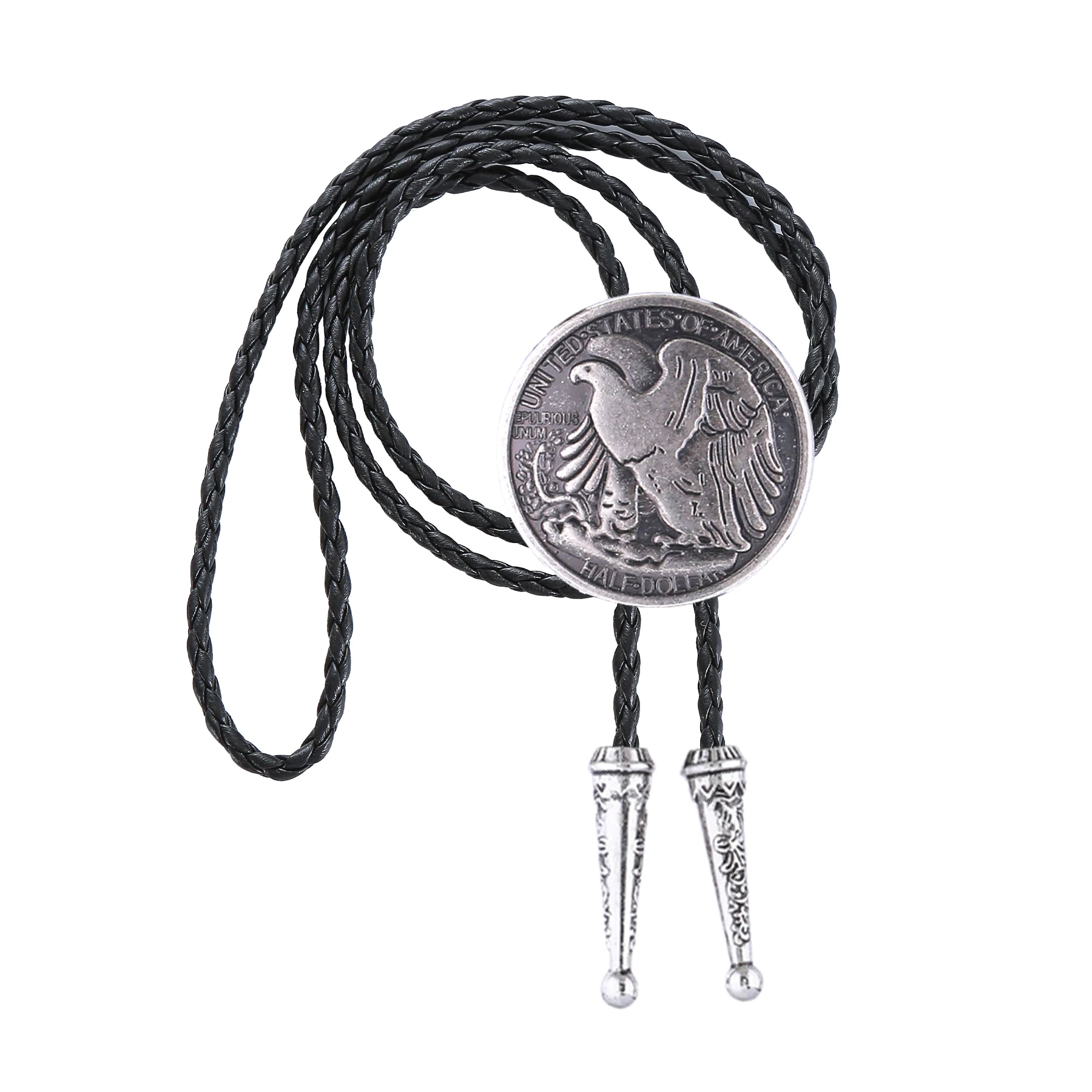 New model eagle round bolo tie western jeans