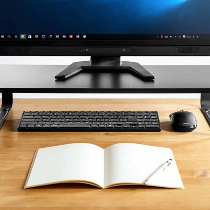 Scrivania per rack rialzato per monitor del computer MR-C3BK nera