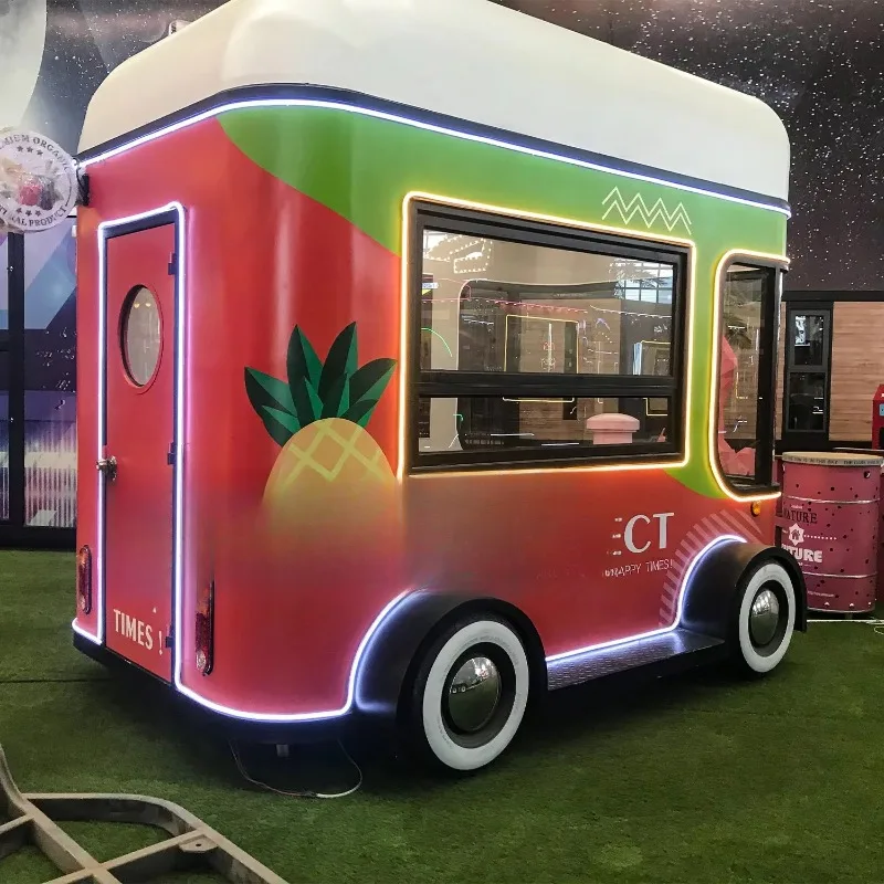 Portable Food Trailer Commercial Fast Food Cart Mobile Outdoor Catering Kiosk Street Food Unit