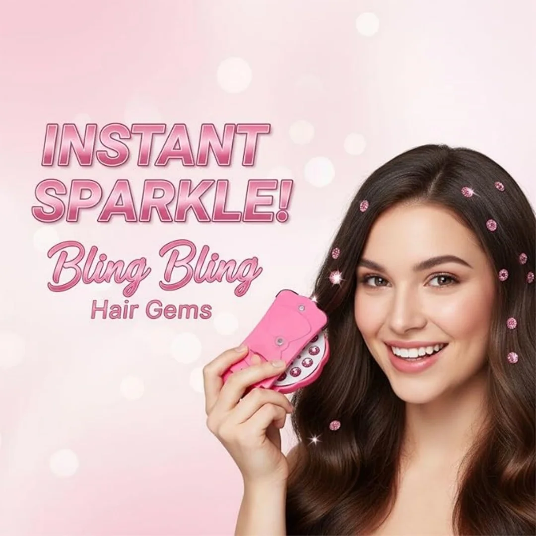 

Glitter Diamond Hair Gemstone Styling Set with 180 Colorful NoHeat Accessories for Girls Birthday Gift - Styling Tools for All Hair Types/Styles