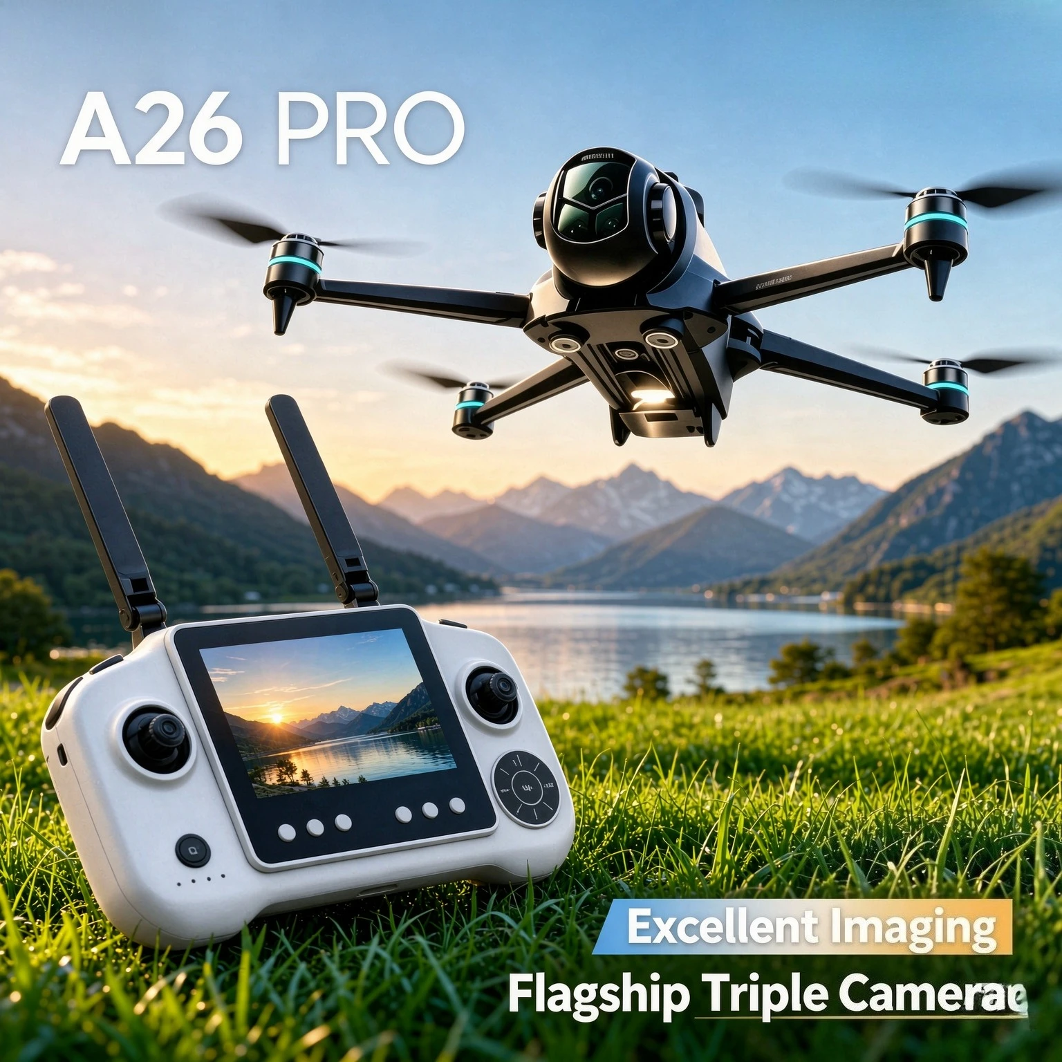 Original A26Pro Foldable RC Quadcopter 8K Dual Camera 5G WiFi FPV Brushless Motor Obstacle Avoidance Aerial Photography Drone