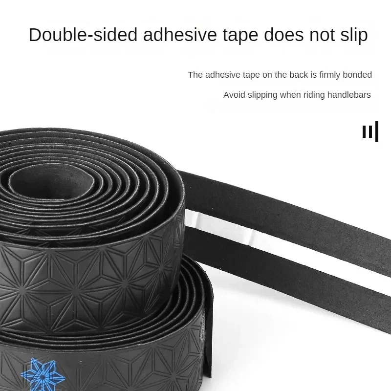 Road Bike Handlebar Tape Comfortable Anti-Slip PU Shock Absorbing Handlebar Wrap Tape with Handlebar End Plug Cycling supplies