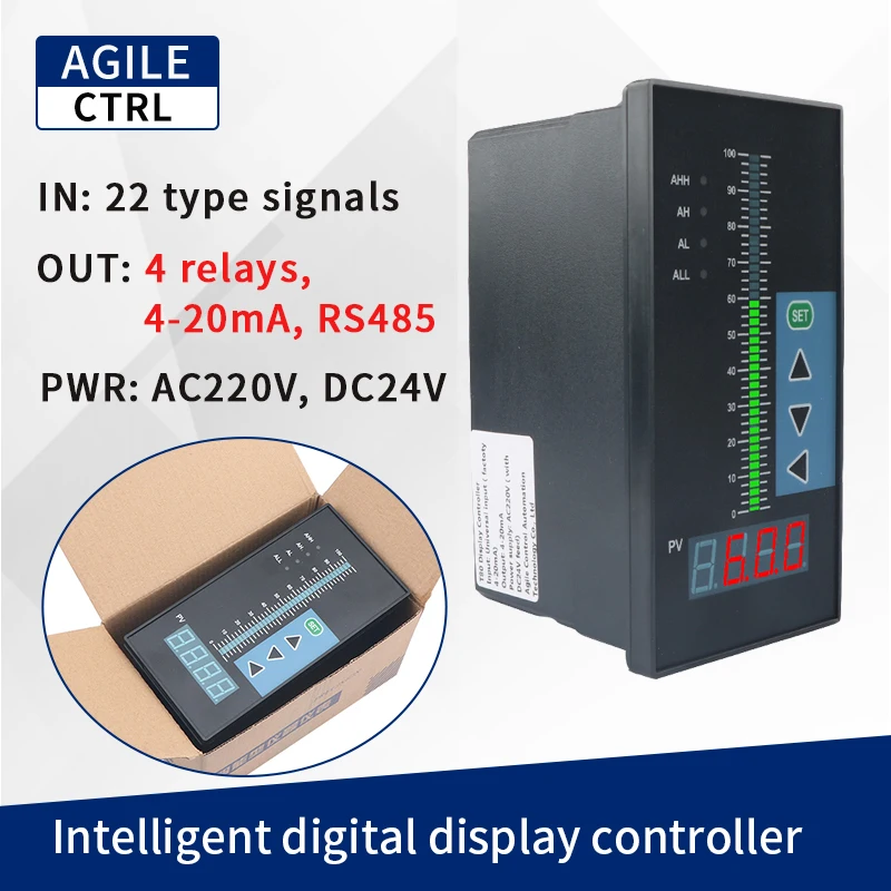 

4-20ma Alarm Output Digital Display Single Light Column Level Indiicator Control Instrument Water Level Regulating Instrument