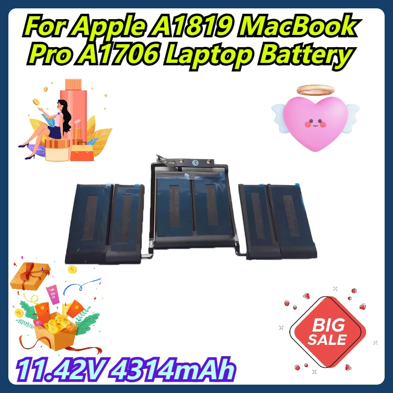 

11.42V 4314mAh For Apple A1819 MacBook Pro A1706 Laptop Battery