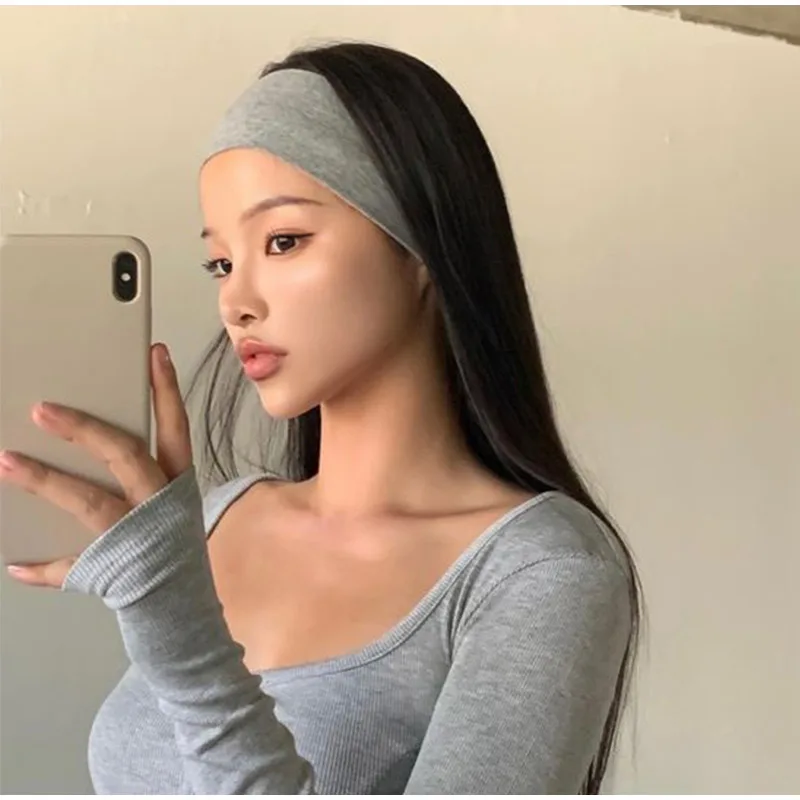 

Solid color knitted headband, minimalist version, elastic headband, sports and fitness headband, hot selling hair accessory