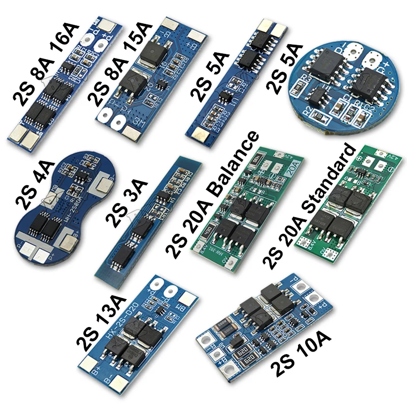 2S 3A 4A 5A 8A 10A 13A 20A 7.4V 8.4V Li-ion 18650 Lithium Battery Protection Board / BMS Board Standard / Balance 8A-20A BXV