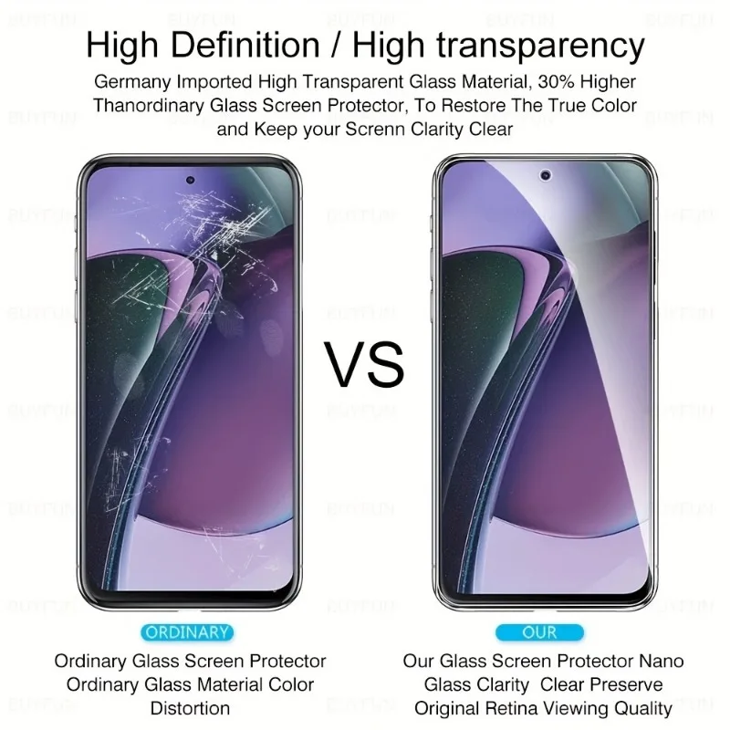 3Pack High Definition Tempered Glass Screen Protector for Motorola Moto G 5G G Play G Stylus 5G 2022 2023 Glass Film