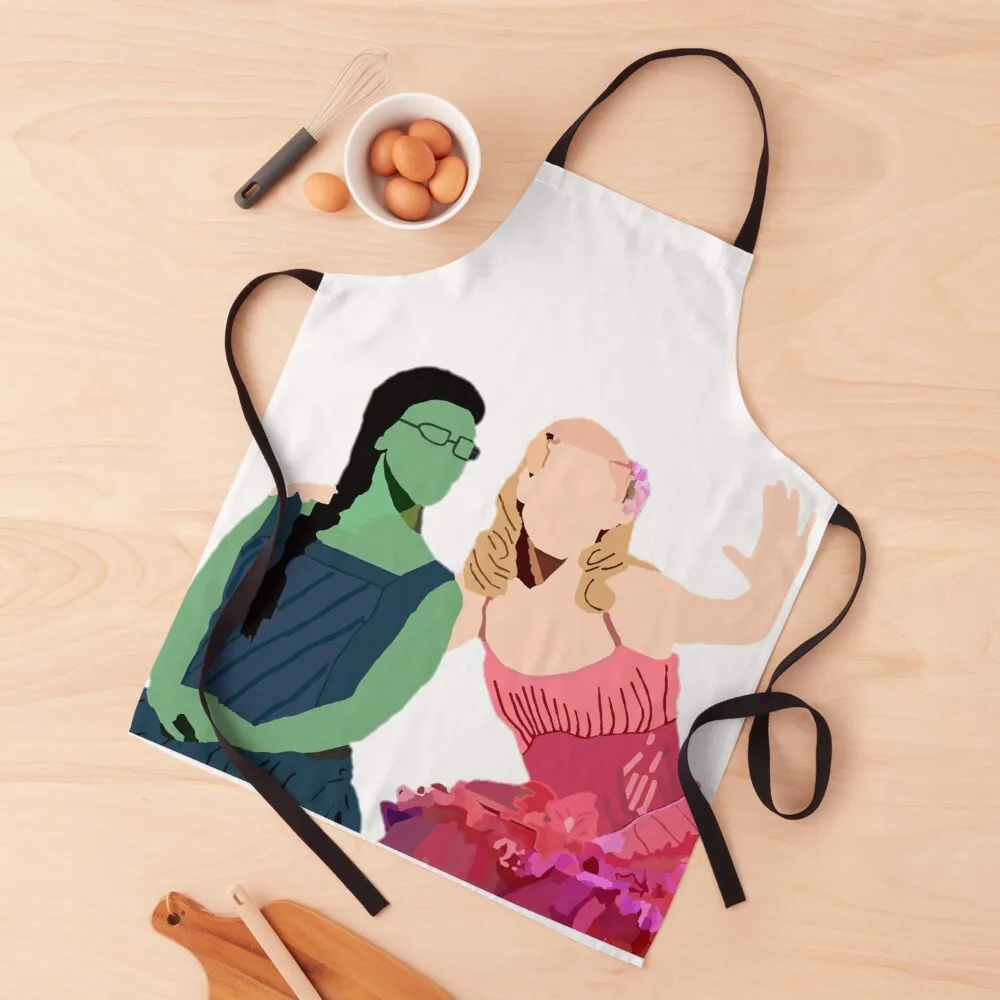 

Elphaba and Glinda Wicked Apron kitchen item chef costume Hairdressing Apron