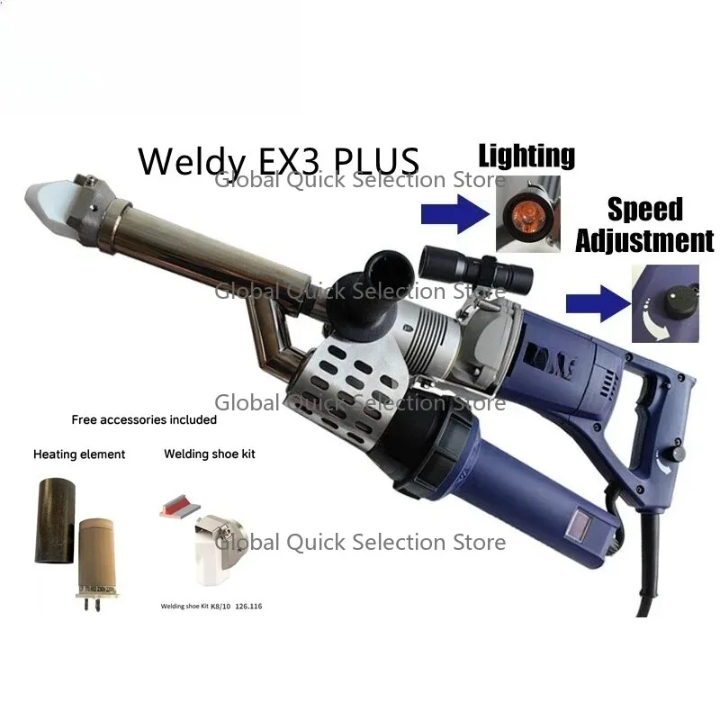 

Upgraded WELDY EX3 Plus Extrusion Welder Gu-n with Digital Display & Adjustable Speed HDPE Plastic Welding Machine