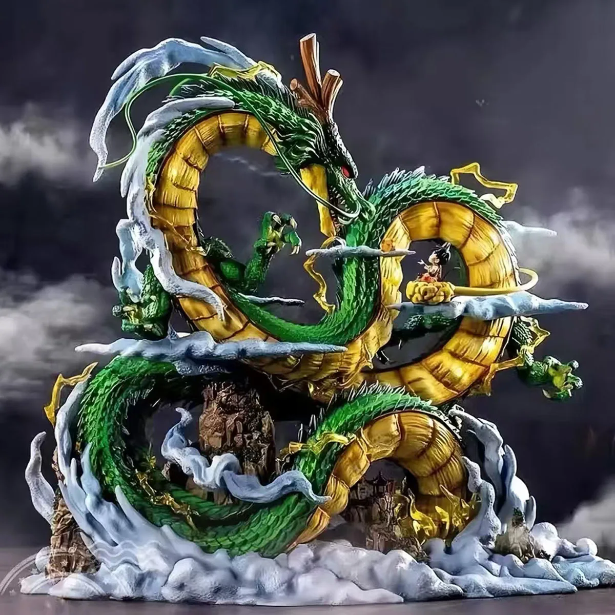

24cm Dragon Ball Anime Figure Shenron Figure Goku And Shenron Figurine Model Pvc Statue Doll Collection Ornaments Room Toy Gifts