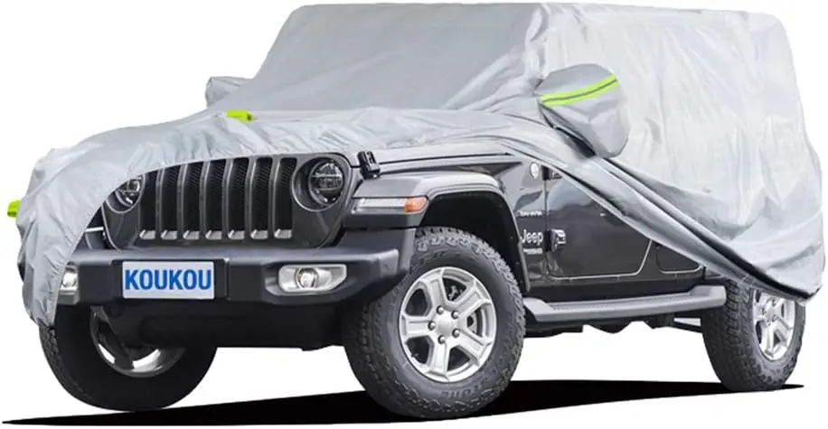 

6-Layer Waterproof SUV Car Cover, Universal Fit 181-190 Inches, All-Weather UV Dust Protection for Outdoor Vehicles