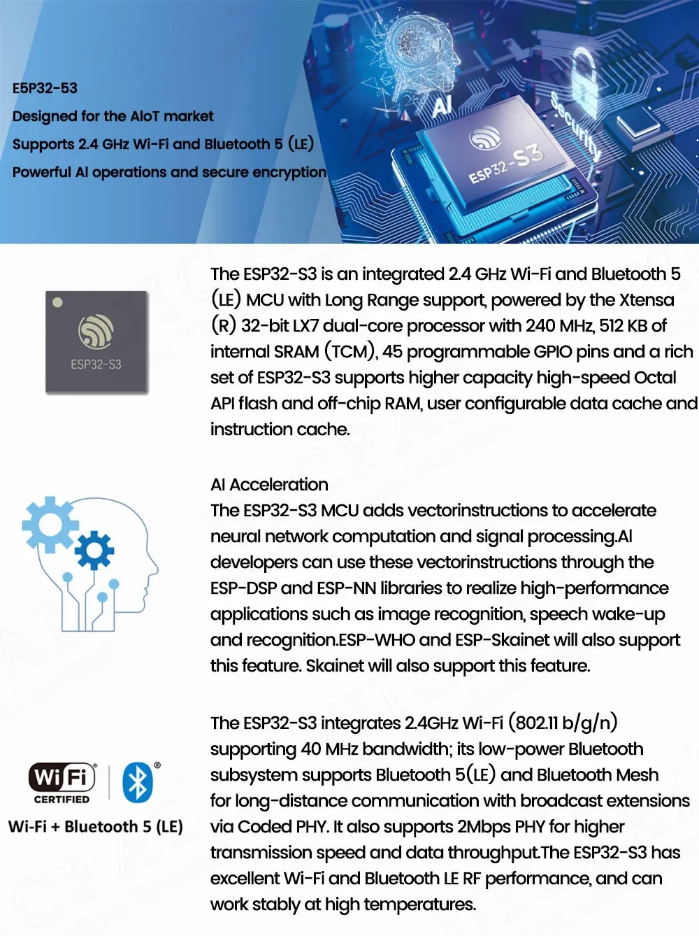 ESP32-S3 N16R8 N8R8 DevKit Dual-Core Xtensa LX7 240MHz WiFi Bluetooth 5.0 USB-C CH343 GPIO-Board für Arduino MicroPython – Detail 12