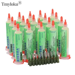 TMYLOKU10pcs RIESBA559 10cc solder paste flux NC-559-ASM oil cylinder BGA welding flute flux for soldering nc 559 soldering flux