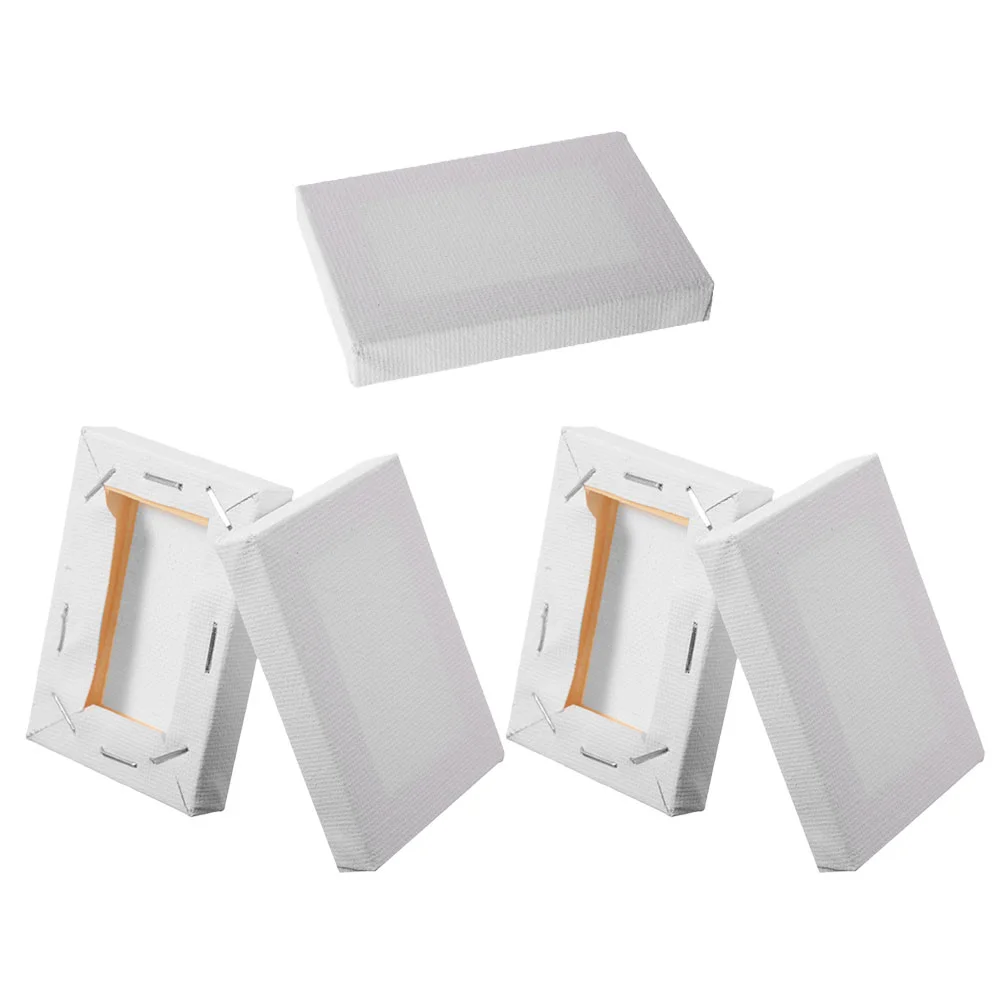 

5 Pcs Mini Canvas Frame Picture Blank Drawing Frames Oil Painting Boards Portable Practical Cloth White Tools