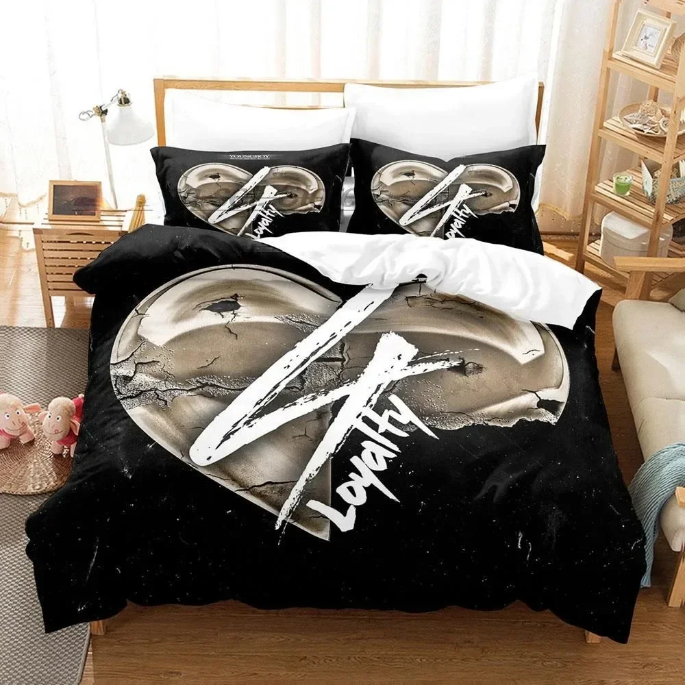 Rap YoungBoy Never Broke Again Bedding Set Single Twin Full Queen King Size Bed Set Aldult Kid Bedroom Duvetcover Sets 3D Print