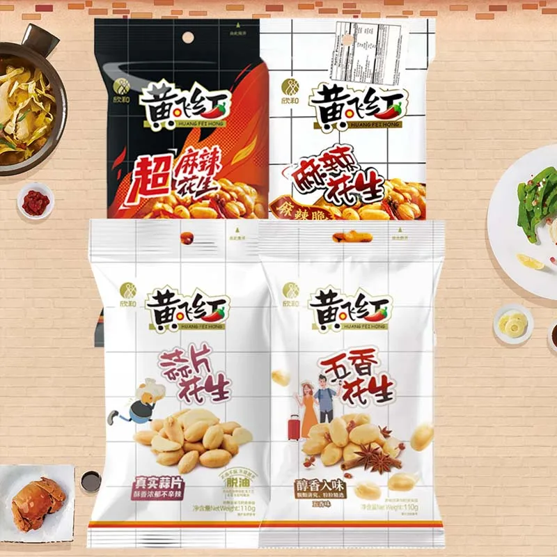 HuangFeiХун Арахис 3,88 унции (110 г)*3 упаковки Ореховые деликатесы, жаркие изделия, закуски, спирт и блюда