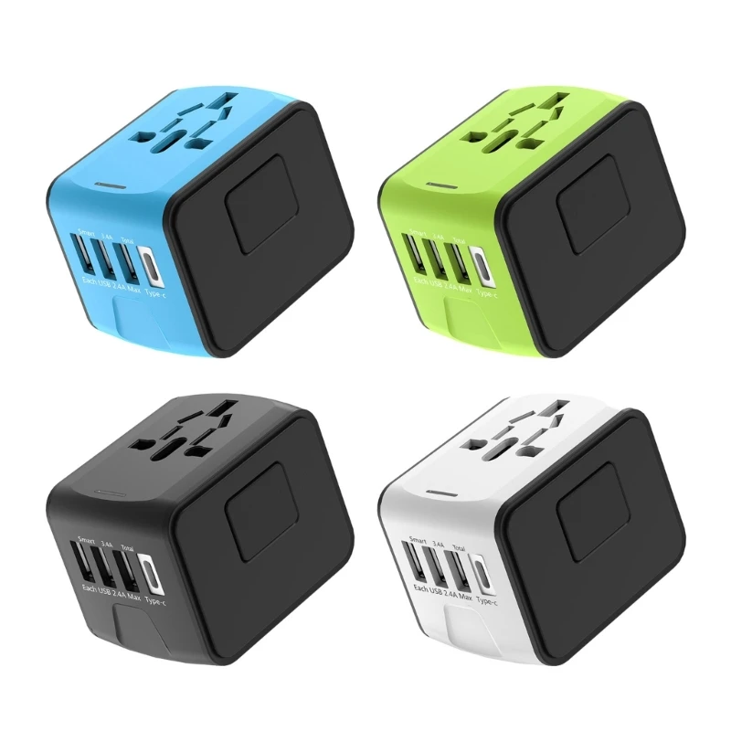 Power Adapter World Wide All in Adapter 3 USB Type Plug Wall