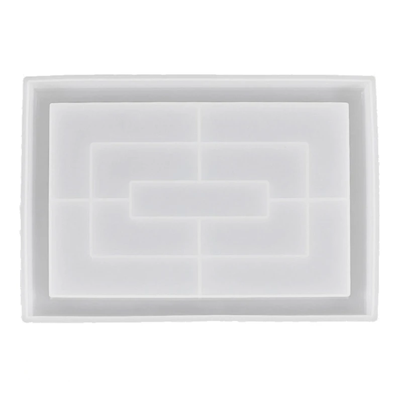 

DIY for Creative Rectangle Flower Pot Tray Silicone Mold Sturdy Mold for Casting with Resin Concrete Cement