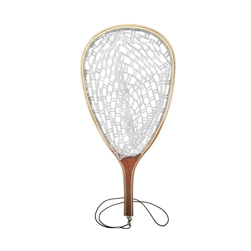 Wooden handle copy net Luya stream copy  copy fish  Silicone net pocket Anti-hook hand  gear Super hard wild fishing