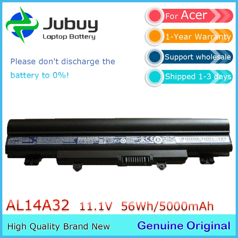 AL14A32 11.1V 56Wh Original Laptop Battery for Acer Aspire E5-411 E5-421 E5-471 E5-511 V5-572