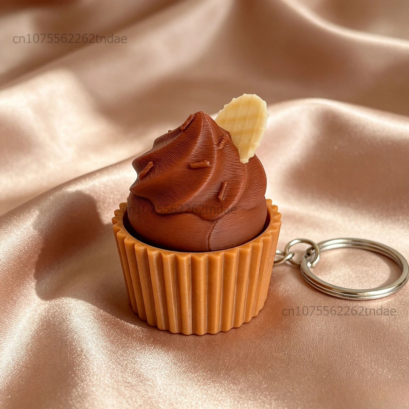 Cake Dessert Shape Keycap Clicker Keychain, 3D Printed