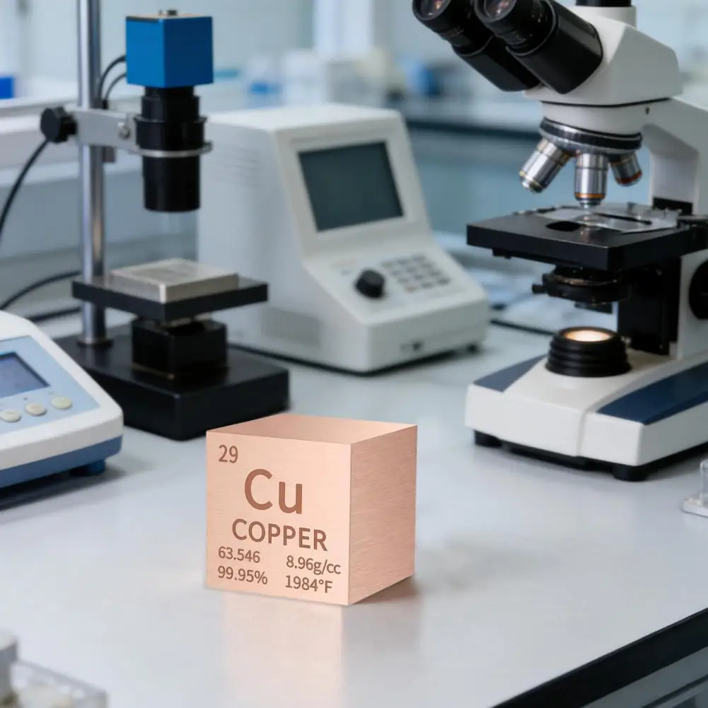 Pure Block 99.95% Pure Cube High Density Metal Element Engraved Science Collection Diy Teacher Gift Periodic Table Lab Material