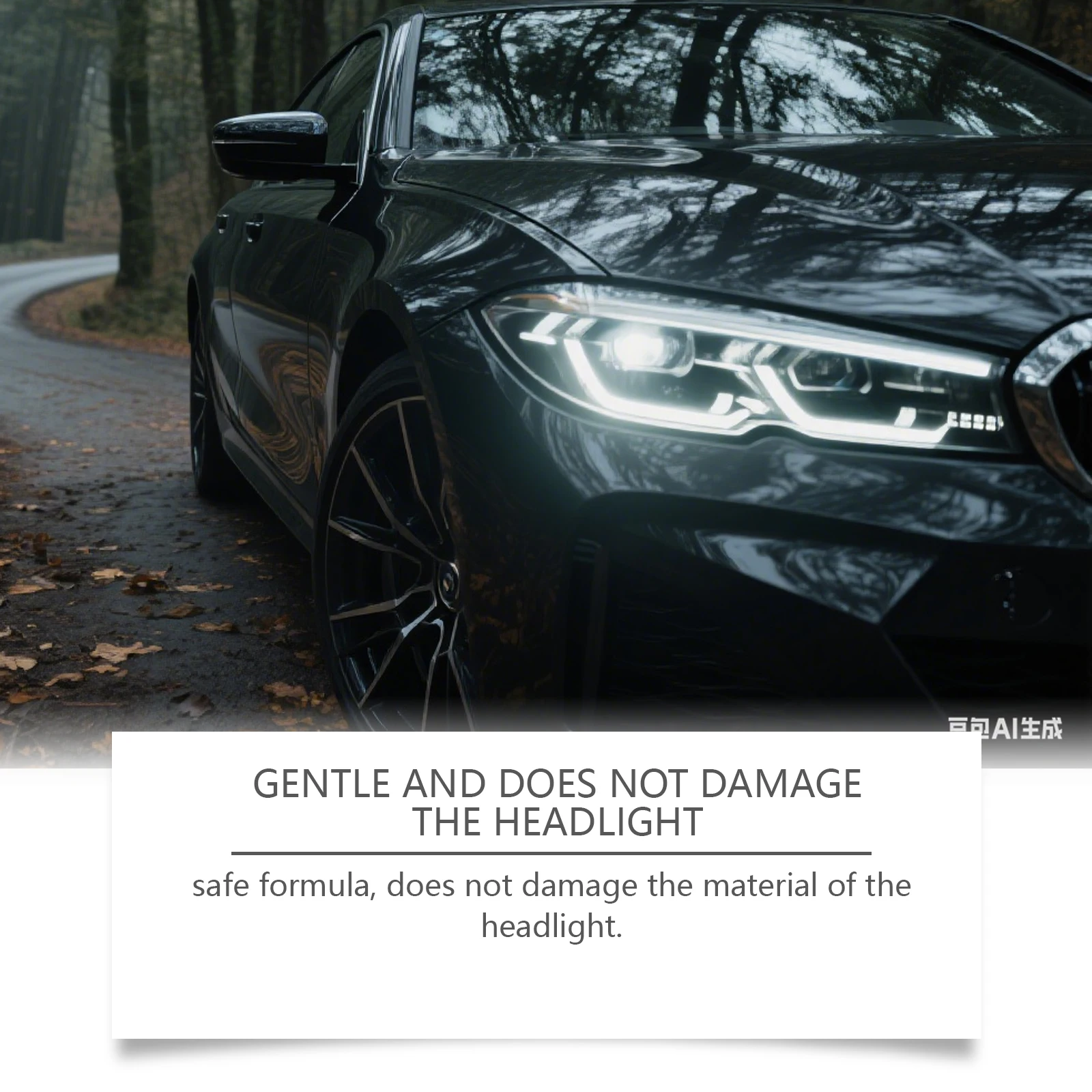 Car Headlight Restoration Spray Kit Repair Yellowed Foggy Lights Remove Scratches & Polish Restore Clarity UV Protective Coating
