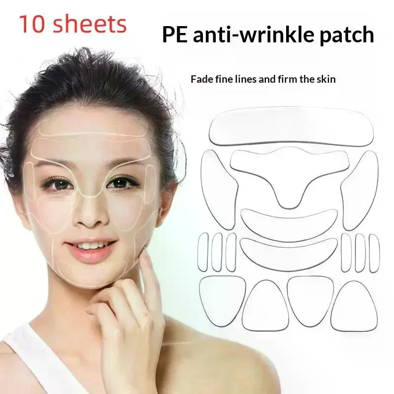 160Pcs PE Material Forehead Smile Patterns Transparent Skin-friendly Anti-Wrinkle Sticker Invisible Nasolabial Folding Patches