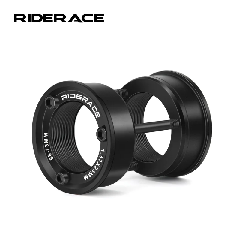 RIDERACE Bicycle Bottom Bracket Conversion Kit American to Euro 24MM BB BB68/73 Adaptor For BMX Bike Crankset Part Black