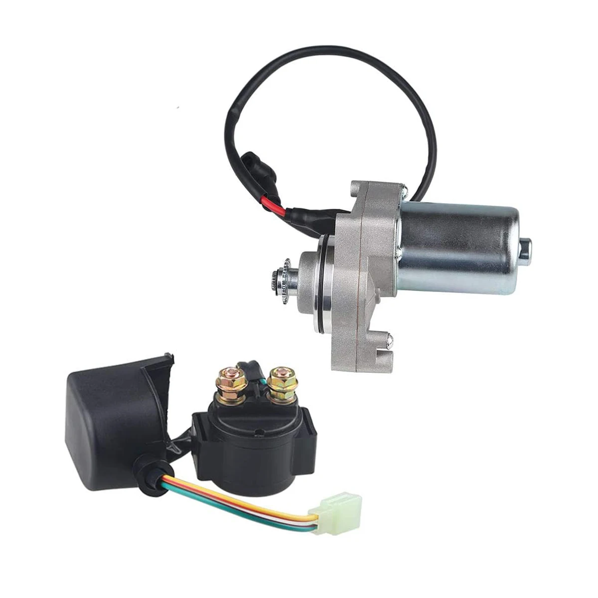 Starter Motor and Relay For Chinese 50cc 70cc 90cc 110cc 125cc Dirt Bikes, Go Karts and ATV