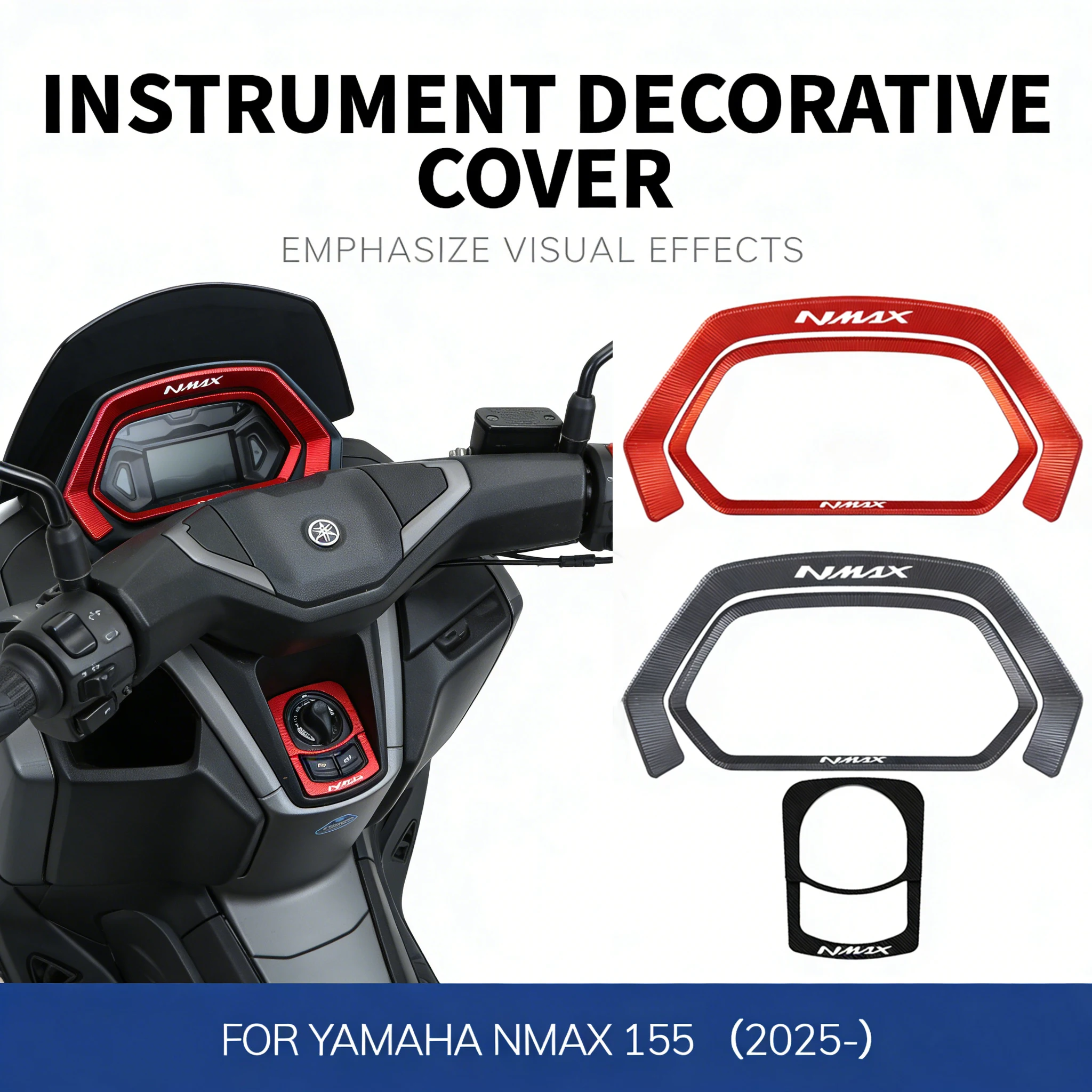 

For YAMAHA NMAX155 2025- NMAX Electric Door Lock Switch Cover Cap Motorcycle Screen Protector Dashboard Accessory