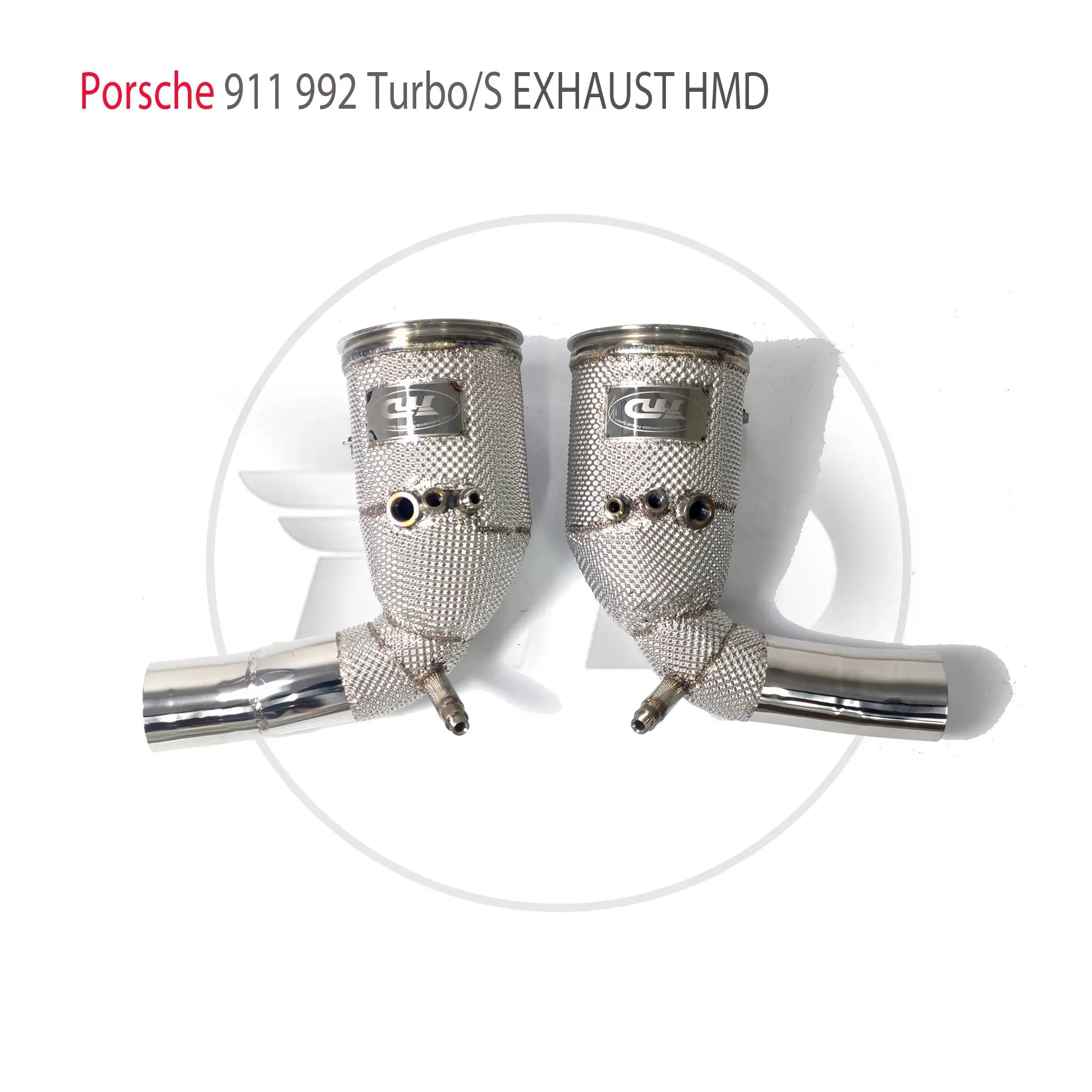 HMD Exhaust System High Flow Performance Downpipe for Porsche 911 992 Turbo S 2020+ With Catalytic Converter