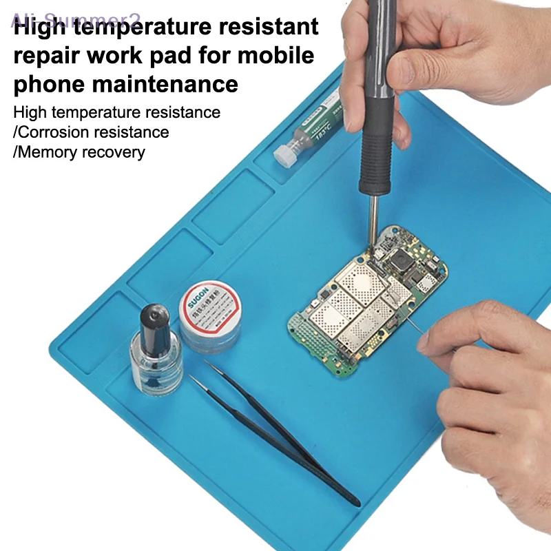 {Summer2}ESD Wärmedämmung Lötmatte Rutschfeste Computer Telefon Reparatur Pad Hohe Temperaturbeständigkeit Silikon Lötmatte