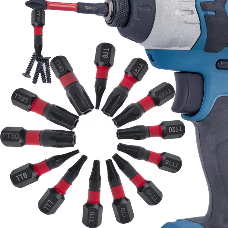 

Torx Magnetic Screwdriver Bit Set Impact Driver Bits S2 Steel Star Bits Electric Screwdrivers Tools TT6-TT40 For Repair,DIY,Gift