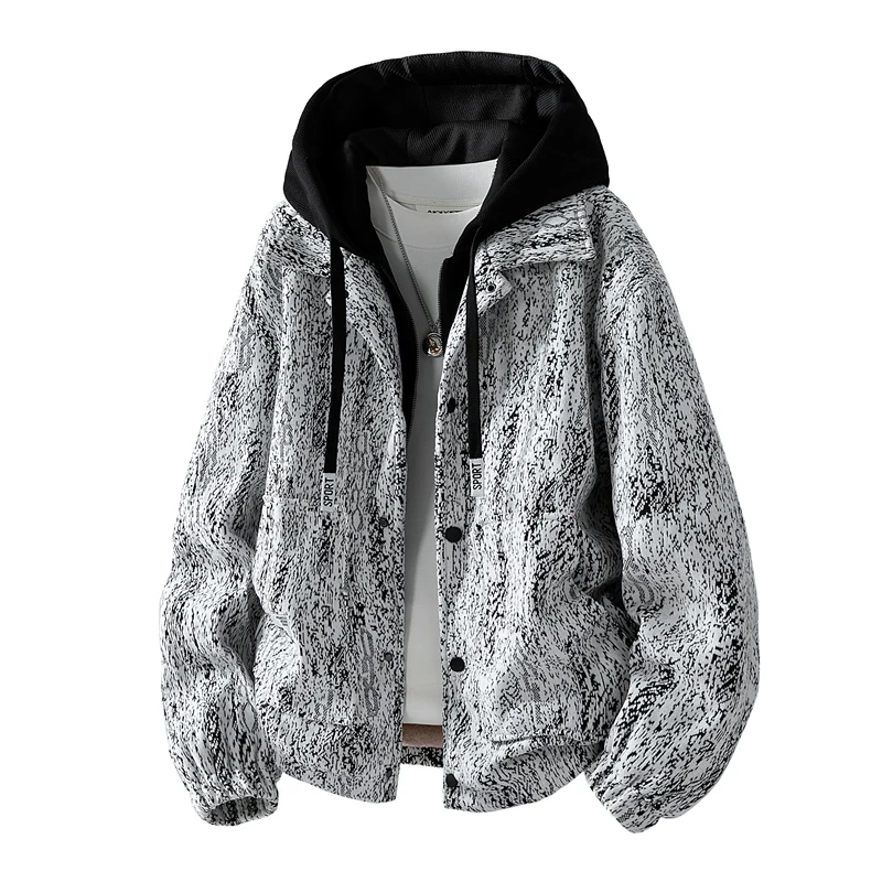 دراجة نارية سترة مناسبة رجل الخريف الشتاء الدافئة ملابس خارجية سميكة العصرية الشنيل سترة المراهقين الدافئة القطن وسادة مبطنة معطف #3