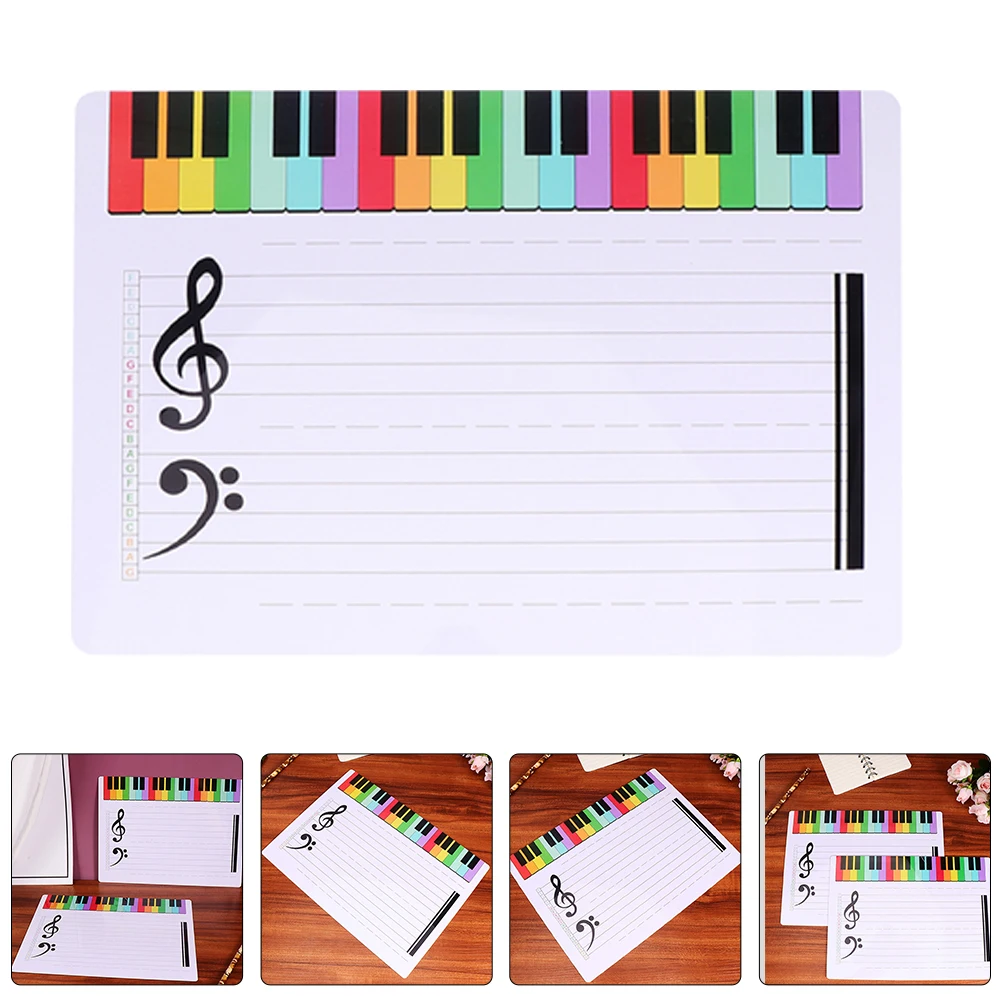 

3 Pcs Staff Whiteboard Dry Erase Music Boards Rewritable Erasable Teaching Plastic Tool