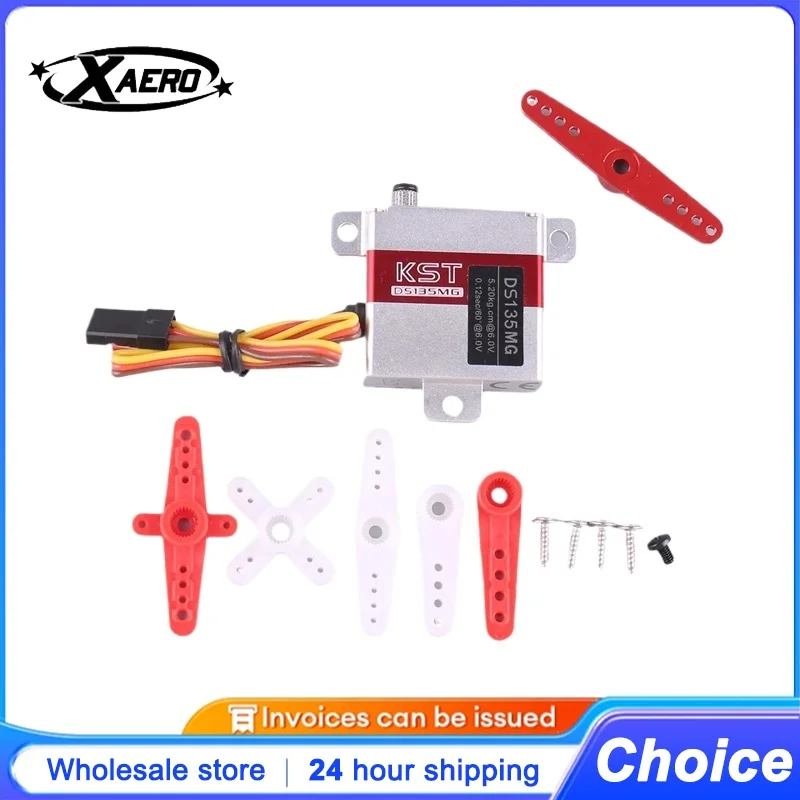 

KST DS135MG Micro Digital Servo 5.2kg.cm High Speed Metal Gear for Competition Gliders (22x11x24mm, 6-7.4V, Waterproof)