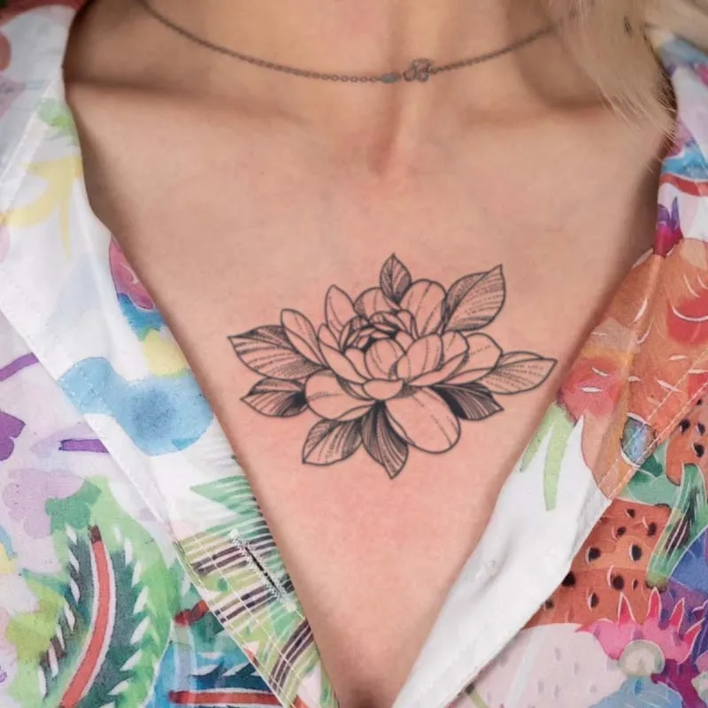 Flowers, Lasting 1-2 Weeks Waterproof, Temporary Tattoo Stickers, Semi-Permanent Fake Tattoos for the Arms and Shoulder