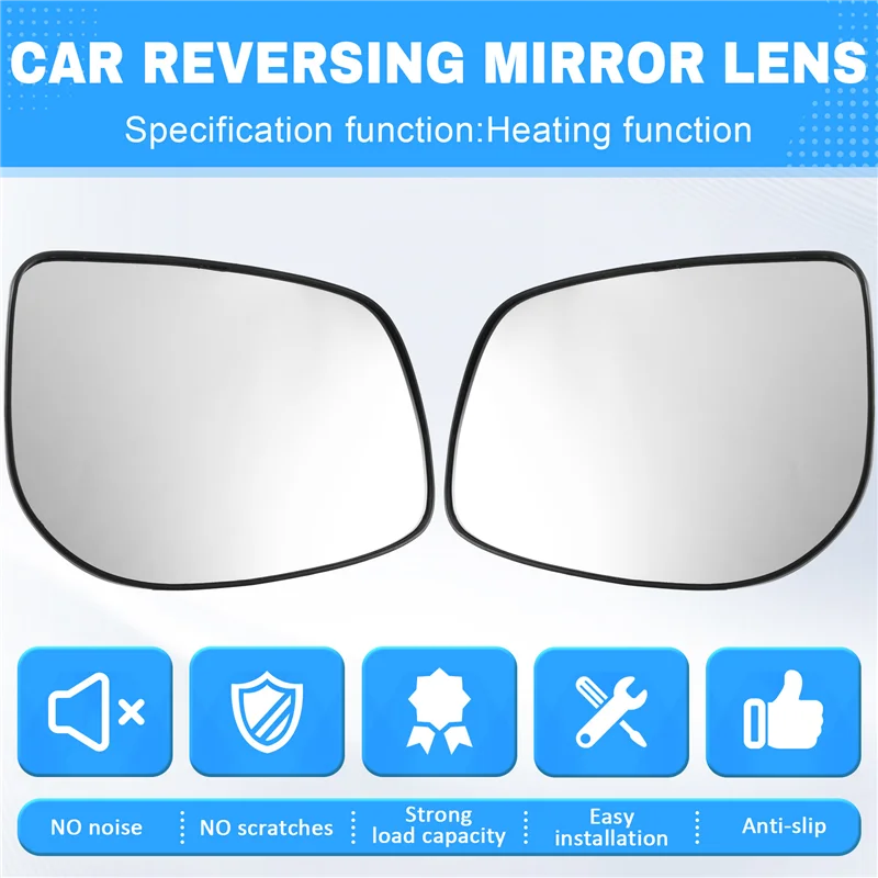 AB61-عدسة زجاجية مرآة مع تسخين السيارة عكس عدسة مرآة لتويوتا كورولا 2007-2013