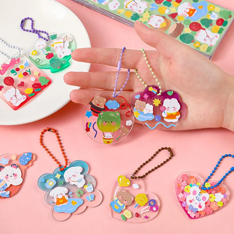 Cartoon Goo Card Sticker Korean Cute Hand Account Material Student Small Sticker Decorative Sticker