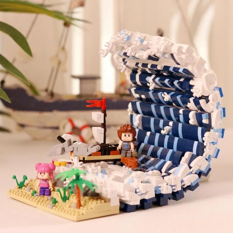 

Конструктор-головоломка для детей: экстремальные виды спорта (серфинг и лыжи), развивающая игрушка, модель-украшение, подарок