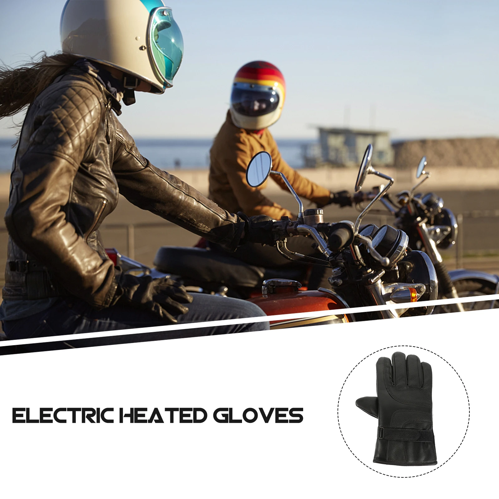 

Heated Gloves for Riding Winter Motorcycle Waterproof Touch Screen Chargeable Work Gloves Thermal Mittens 55°C Heating