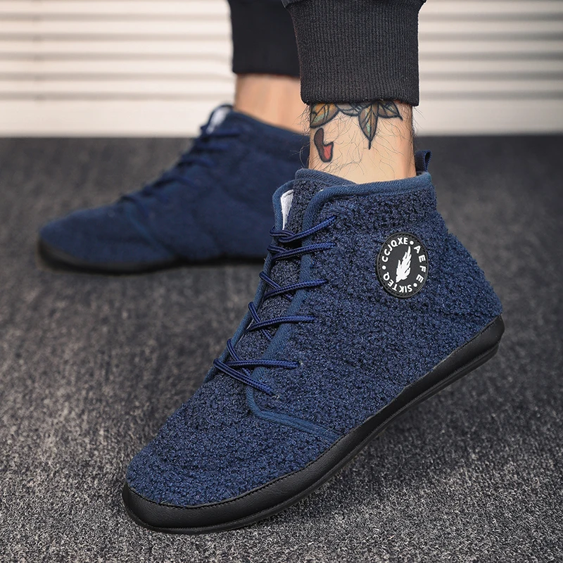 MAEDEF Men's Shoes Warm Bedroom House Slippers Men Boots Thin Bottom Designer Men Shoe Comfortable Casual Flat Man Walking Shoes