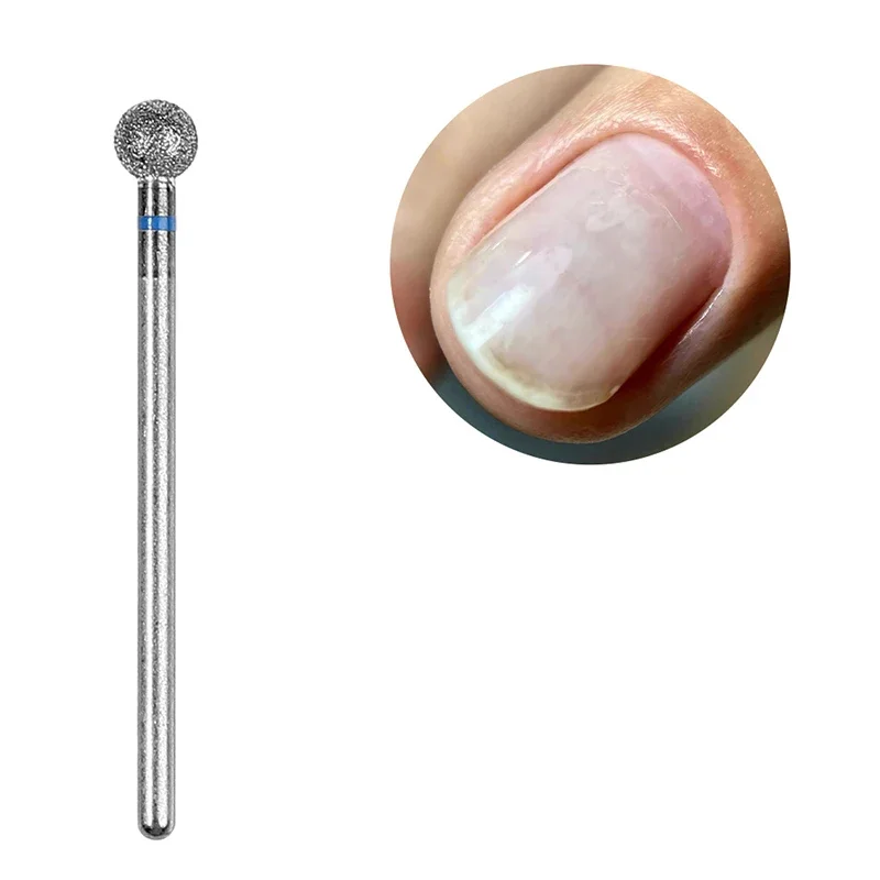 2 قطعة/المجموعة صغيرة مستديرة رئيس مسمار لقمة ثقب مقشر بشرة كهربائية التفاصيل الروتاري التنغستن الصلب تلميع باديكير أداة نظيفة #2