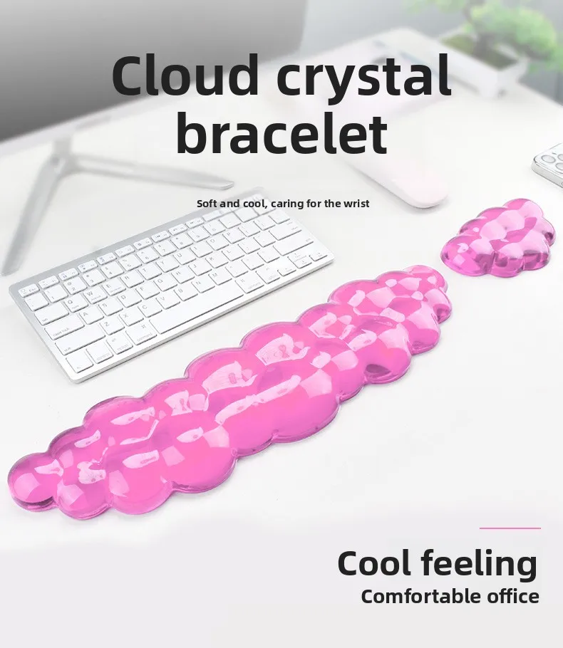 Transparente Wolken-Silikon-Handballenauflage Mauspad Massage-Schreibtischunterlage für Büro und Gaming in 4 Farboptionen – Detail 1