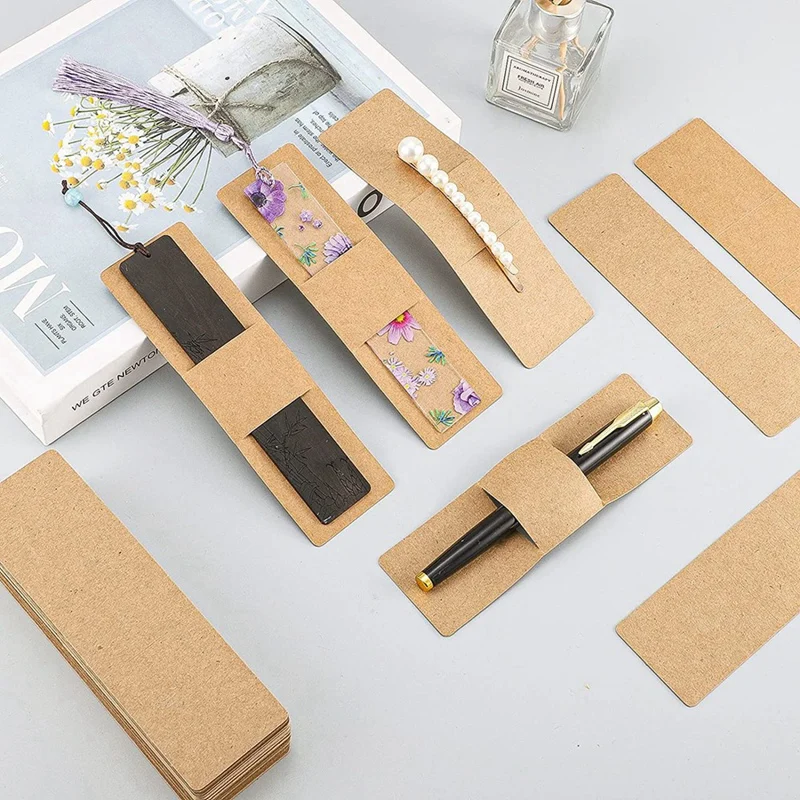 Лидер продаж, TTKK, 400 шт., рукава для закладок, держатель для закладок из смолы, сделай сам, закладки, пустые демонстрационные карты для упаковки закладок, украшение для подарка