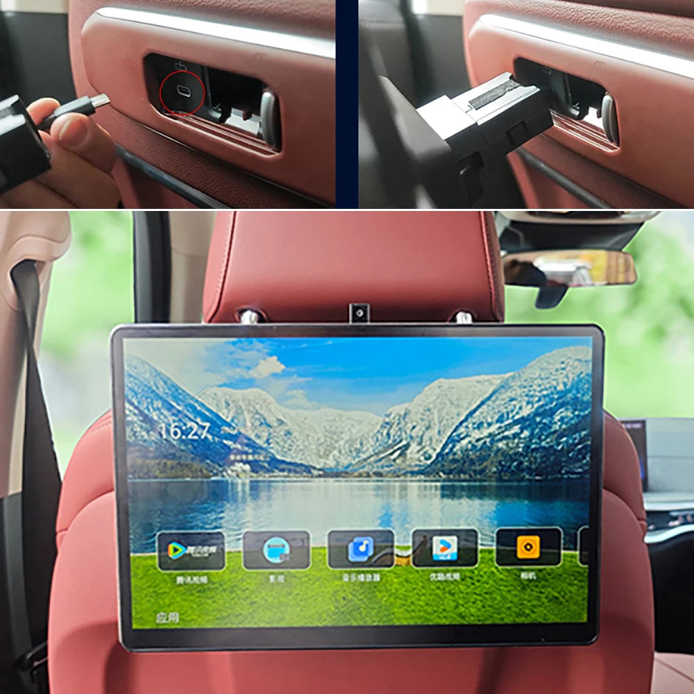 For 2023-2026 BMW X5 X6 X7 XB7 4G+64G Android 13 IPS 2K HD Screen Headrest Monitor Rear Seat Entertainment Multimedia Player
