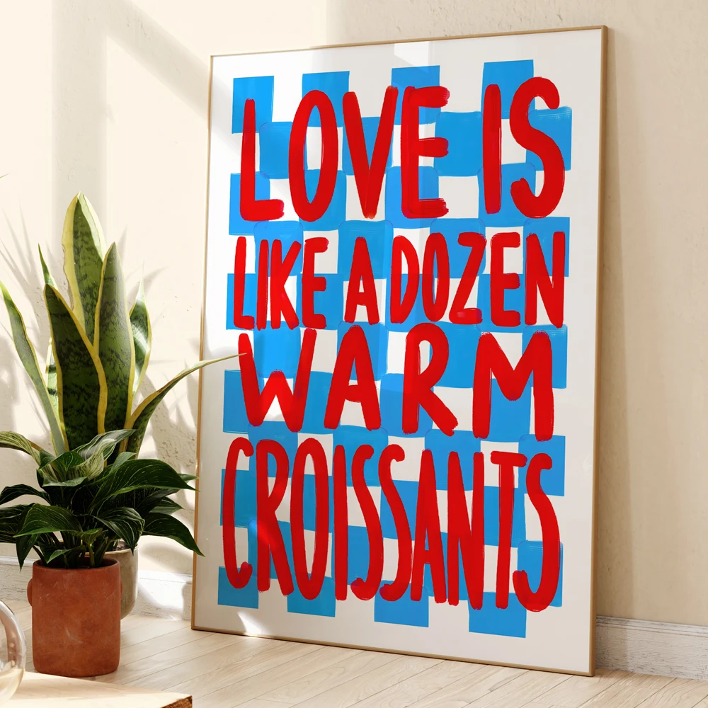 Maximalist Modern Eclectic Amor Love Quotes Trendy Wall Art Prints Canvas Painting Poster Pictures For Living Room Home Decor